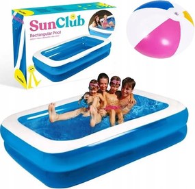 Nagy Felfújható Kerti Medence Családi Gyerekeknek 200x150cm Labda Ajándék
