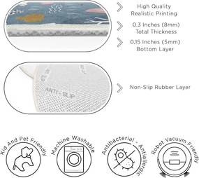 Kék mosható gyerek szőnyeg ø150 cm Forest Land – Mila Home