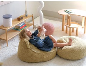 Zöld buklé gyerek babzsákfotel Round – Wigiwama