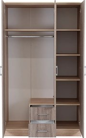 Miami gardróbszekrény 120x205 cm yorki tölgy-sonoma tölgy