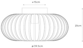 Lucide 78174/40/31 - Mennyezeti lámpa MANUELA 1xE27/60W/230V átm. 39,5 cm fehér