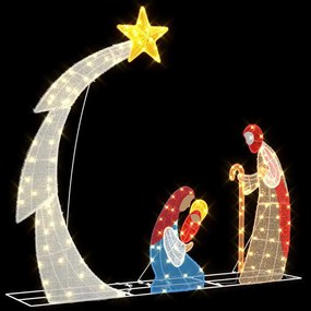 Betlehem Jelenet Meleg fehér 149 x32 x 127.5 cm Poliészter