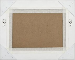 ezüstszínű barokk stílusú fali tükör 50 x 40 cm