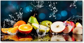 Fotó kép edzett üveg Gyümölcsök és víz 140x70