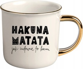 Bögre Fehér Arany Rant Ajándék Vicces Nőnap Hakuna Matata