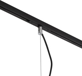 Dizájner függőlámpa sötét króm 1 fázisú sínrendszerhez - Slimline Sara