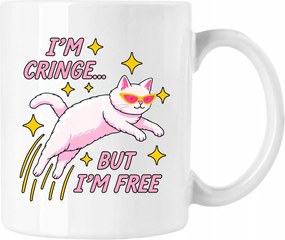 Bögre I’m Cringe Cipő I’m Free – Macska Fehér 330ml