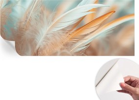 Öntapadós fotótapéta a konyhába Mosható Finom tollak 250x104 cm
