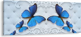 Kép - kék pillangók (120x50 cm)