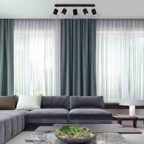 Spotlámpa DANTE 5xGU10/25W/230V fekete/fényes króm