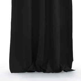 Fekete sötétítő függöny 140x245 cm Eyelets – Restilo