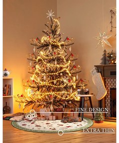 Zöld pamutkeverék kerek szőnyeg karácsonyi mintával ø 200 cm Toy's Delight Green Christmas – Villeroy&amp;Boch