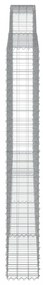 4 db íves horganyzott vas gabion kosár 400x30x220/240 cm
