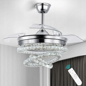 Mennyezeti lámpa ventilátor csillár memória funkcióval glamour távirányító