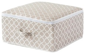 Bézs tároló cipzárral, hosszúság 46 cm - Compactor