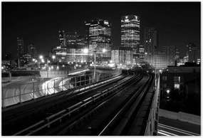 Poszterek 200x135 Fekete-fehér felhőkarcolók