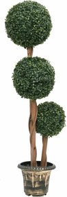 vidaXL zöld gömbalakú cserepes műpuszpáng 119 cm
