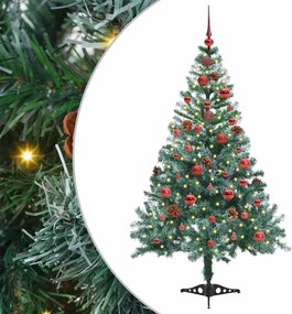 vidaXL Mű karácsonyfa 150 LED-del állvánnyal Zöld 150 cm PVC és Acél
