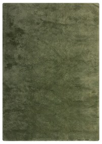 Sötétzöld szintetikus szőrme szőnyeg 120x170 cm Faroe Wool Look Fur – Flair Rugs