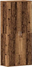 vidaXL Cipőszekrény polcokkal ajtóval Öreg fa 80 x 39 x 178 cm Faanyag