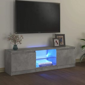 Szürke TV-szekrény LED-világítással 120 x 30 x 35,5 cm