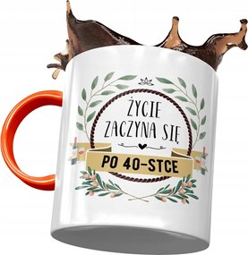 Narancssárga Bögre Születésnapra 40 40-es 40-es, fényképes Nyomtatással