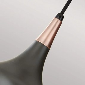 Feiss FE-BESO-P-S-DBZ - BESO függőlámpa kábellel 1xE27/60W/230V Ø 17,9 cm, fekete/réz