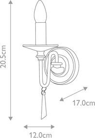 Elstead Lighting FINSBURY PARK FP1-POL-NICKEL Fali lámpa 1x60W/E14