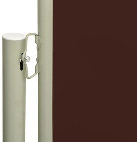 barna behúzható oldalsó terasznapellenző 220 x 600 cm