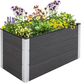 Outsunny Emeltágyás Alumínium, Ültetőágy Hidegkeret Kertágy Virágtálca Időjárásálló, Aljzat Nélküli, Ültetődoboz 100x50x55.5cm Teraszra, Erkélyre, Vir