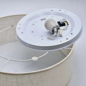 SIRJA mennyezeti lámpa 1xE27/60W/230V, 35 cm átmérő, krém színű