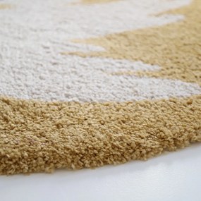Okkersárga gyerek szőnyeg ø120 cm Bohemian Bird Miel – Nattiot
