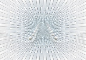 Háttérkép Alagút Fehér Gömbök Absztrakt Perspektíva Minimalizmus 400x280 +ragasztó