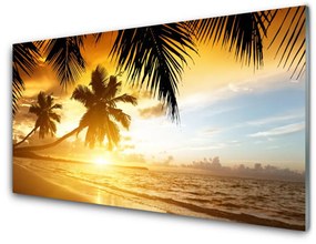 Üvegkép Palm Beach Sea Landscape 125x50 cm