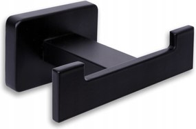 Akasztós Dupla Törölközőtartó Fekete Loft Fürdőszoba Előszoba