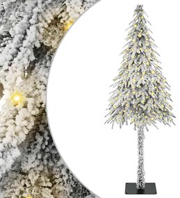 Karácsonyfa LED -es lámpákkal Fehér 180 cm PE