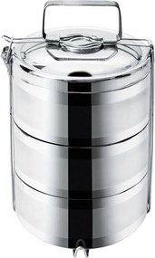 Ebédlőtál Acél 3 Szintes 3x1,1L Étel Ebéd