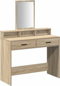 vidaXL Öltözködőasztal fiókkal Sonoma tölgy 100 x 41 x 140 cm Faanyag