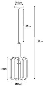 Lucide 45492/01/36 - Csillár zsinóron RAFAL 1xE27/40W/230V fekete/szürke