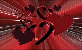 Fotótapéta Szívek Szerelem Absztrakt Romantikus Méret 350x250 +ragasztó