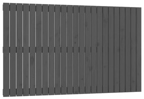 szürke tömör fenyőfa fali fejtámla 147 x 3 x 90 cm
