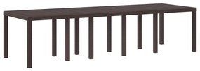Kerti asztal Barna 300x100x73 cm Polirattan