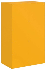 mustársárga acél tálalószekrény 67 x 39 x 107 cm
