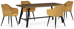 Tömörfa étkezőasztal 180 x 90 cm, diófa
