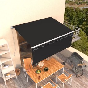 antracitszürke kézzel kihúzható napellenző redőnnyel 3,5x2,5 m