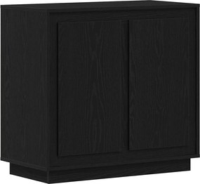 vidaXL Széf Fekete tölgy 80 x 40 x 75 cm Faanyag