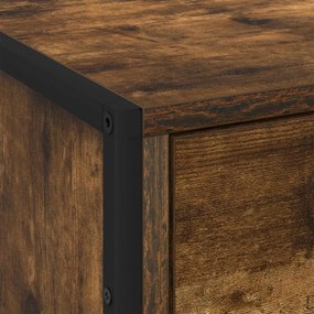 vidaXL Éjjeli asztal 2 pcs Füstös tölgy 50 x 39.5 x 50 cm Faanyag