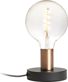 RENDL ALGOT stolní černá česaná měď 230V LED E27 15W