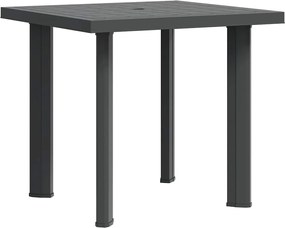 vidaXL antracitszürke műanyag kerti asztal 80 x 75 x 72 cm
