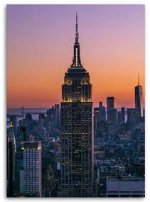 Gario Vászonkép Empire State Building naplementében Méret: 70 x 100 cm